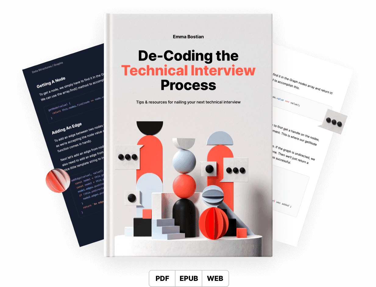 Preview of the De-Coding the Technical Interview Process eBook by Emma Bostian